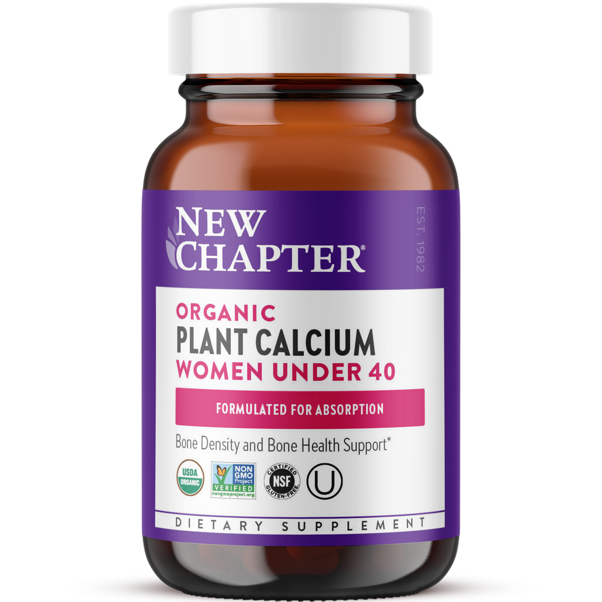 New Chapter Organic Plant Calcium Women Under 40 Bottle