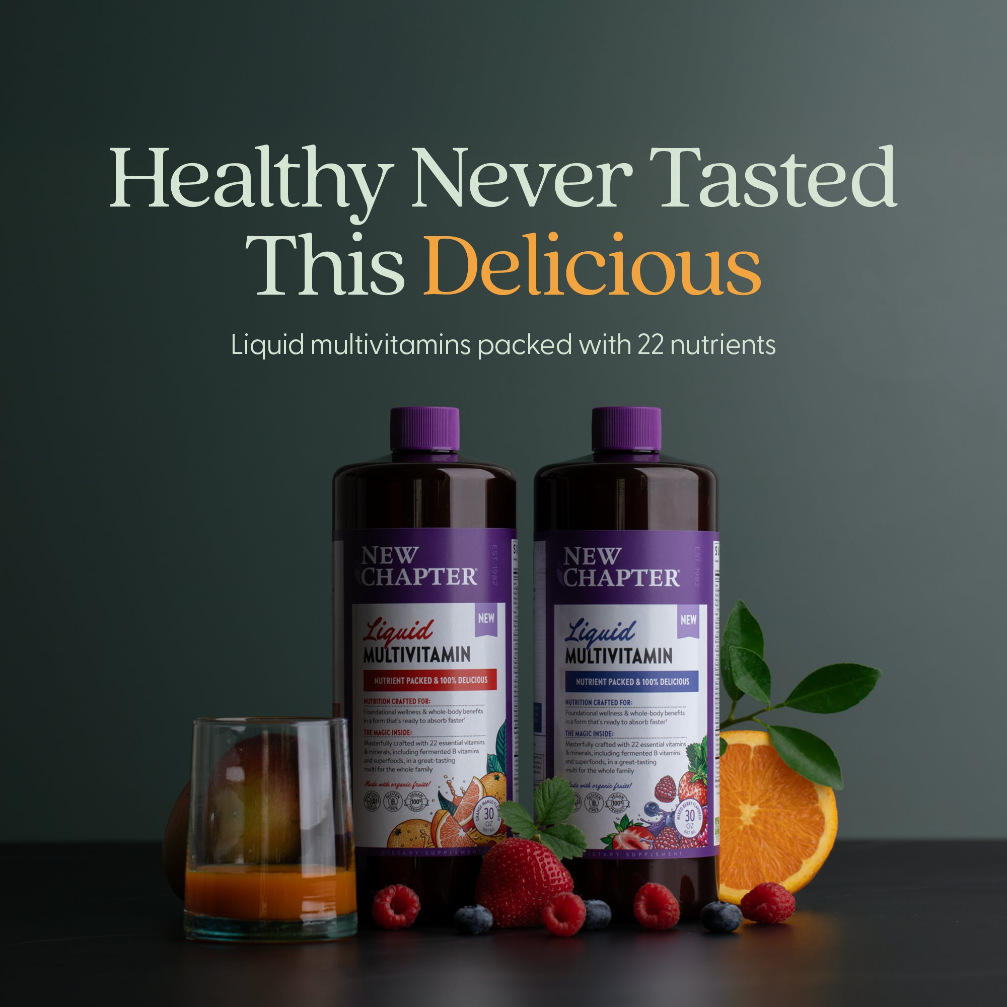 Liquid multivitamins packed with 22 nutrients
