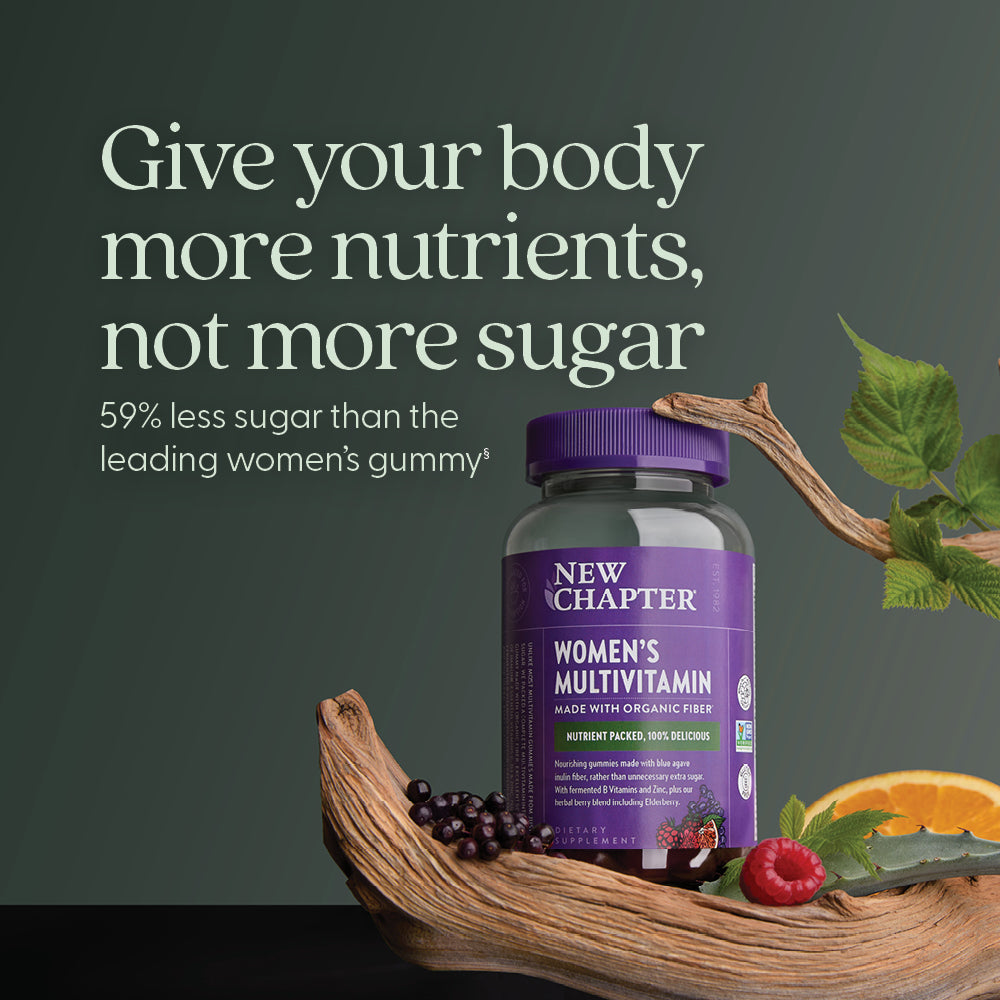 59% less sugar than the leading women's gummy