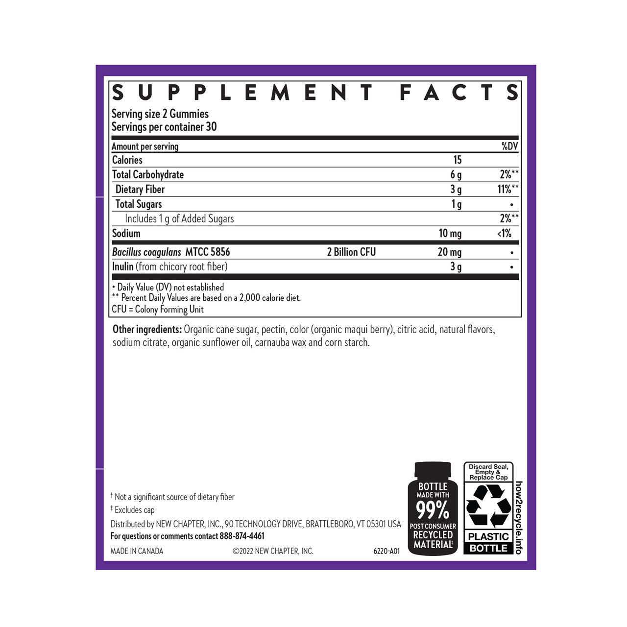 Supplement facts