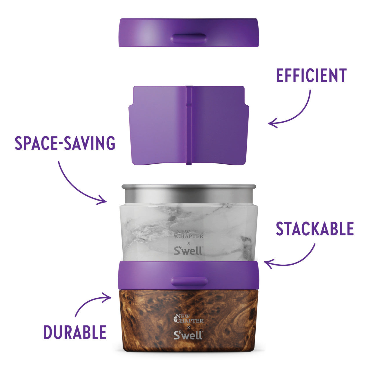 Efficient, space-saving, stackable, durable