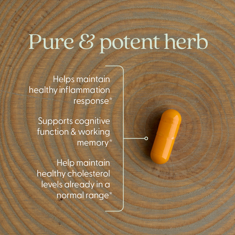 Helps maintain healthy inflammation response, supports cognitive function & working memory, helps maintain health cholesterol levels already in a normal range