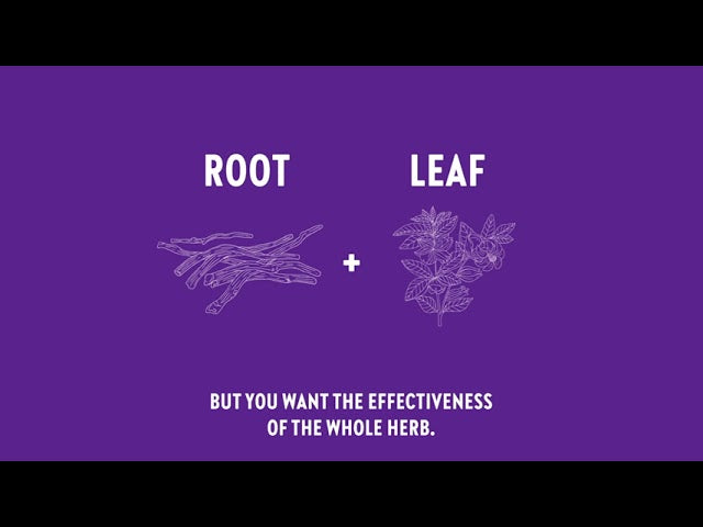 Root + Leaf but you want the effectiveness of the Whole Herb