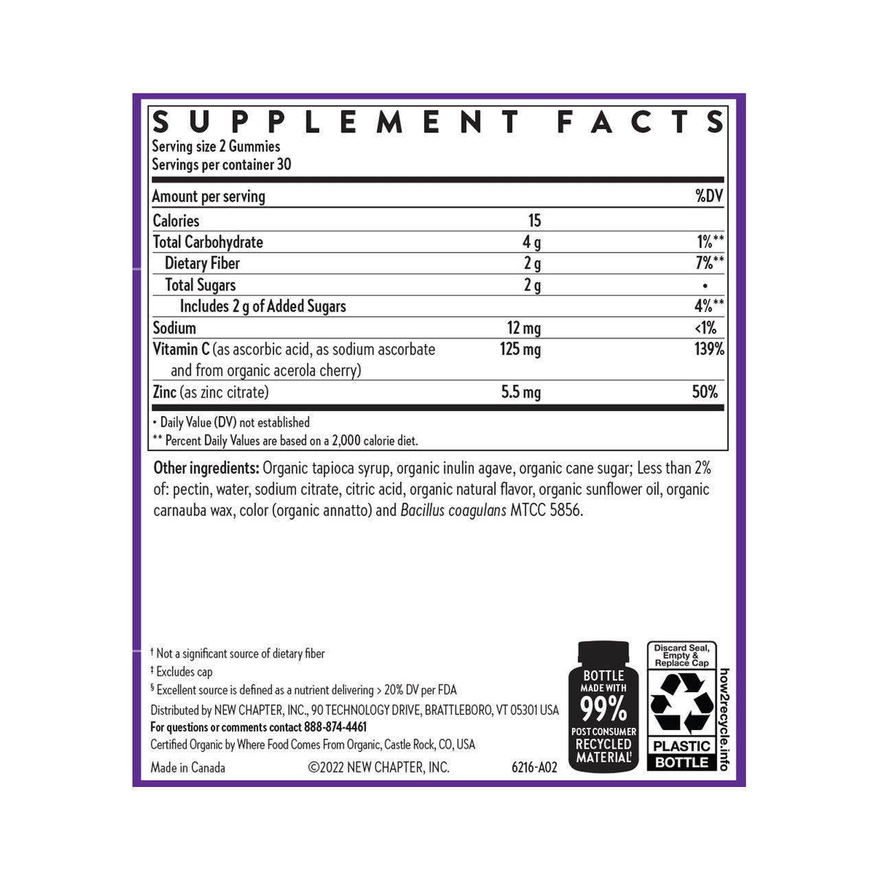 Supplement facts