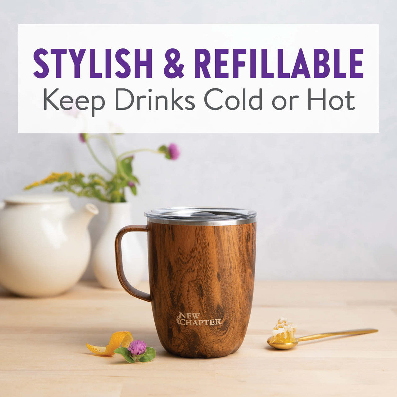 Stylish & Refillable Keep Drinks Cold or Hot